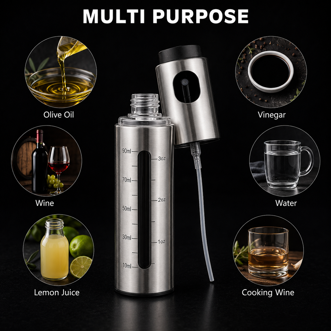 Stainless Steel Oil Sprayer Bottle