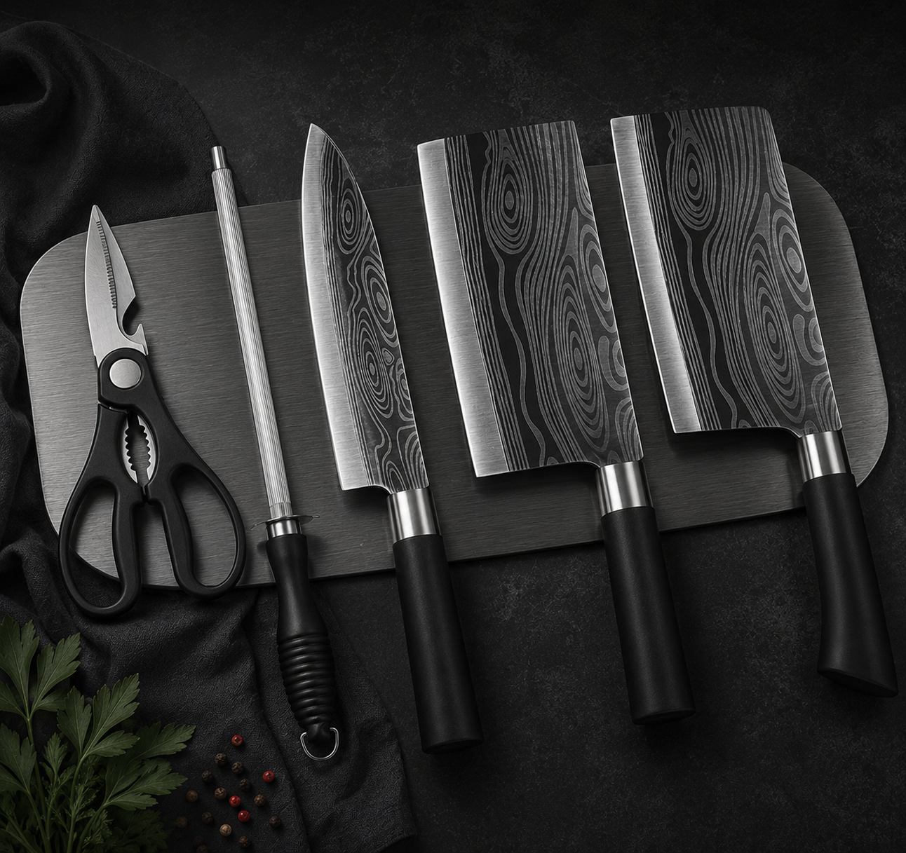 Stainless Steel Kitchen Knife Set